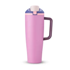 Owala FreeSip Stainless Steel Insulated Tumbler, 40oz, Pretty in Purple.