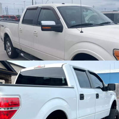 Auto Ventshade [AVS] In-Channel Rain Guards For 2004 - 2014 Ford F-150, SUPERCAB ONLY (09-14 Standard Cab, 10-14 SVT Raptor, SUPERCREW ONLY) | Window Vent Visors, 2 Pcs. - Smoke | 192741