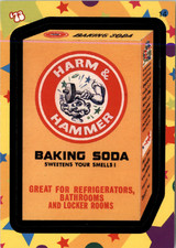 WACKY  TRADING   CARD    HARM  &  HAMMER  BAKING  SODA  #  14  