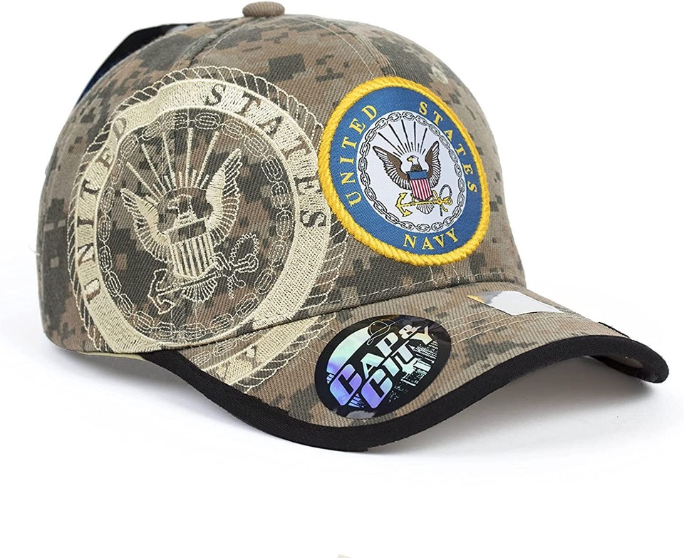 US Navy Officially Licensed Baseball Cap - Adjustable Vintage Military Hat In Black, White, Or Navy - View #8