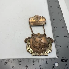 Volksmarch Medal 1977 Wandertag Holzsock Fasan Schnurpflingen FA-905L