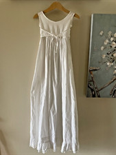 New Handmade Hand Sewn Christening Baptismal Gown - 41-inch, White Cotton Lace