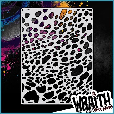 Reptile Skin #3 - Reusable Airbrush Stencil Template