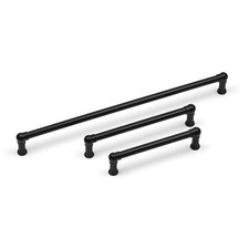 Black Kitchen Cupboard Handle Industrial Pipe 3 Size Furniture Drawer Door Pull