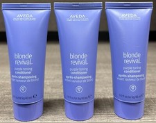 3 AVEDA Blonde Revival Purple Toning Travel Size Conditioner 1.4 fl oz Each 