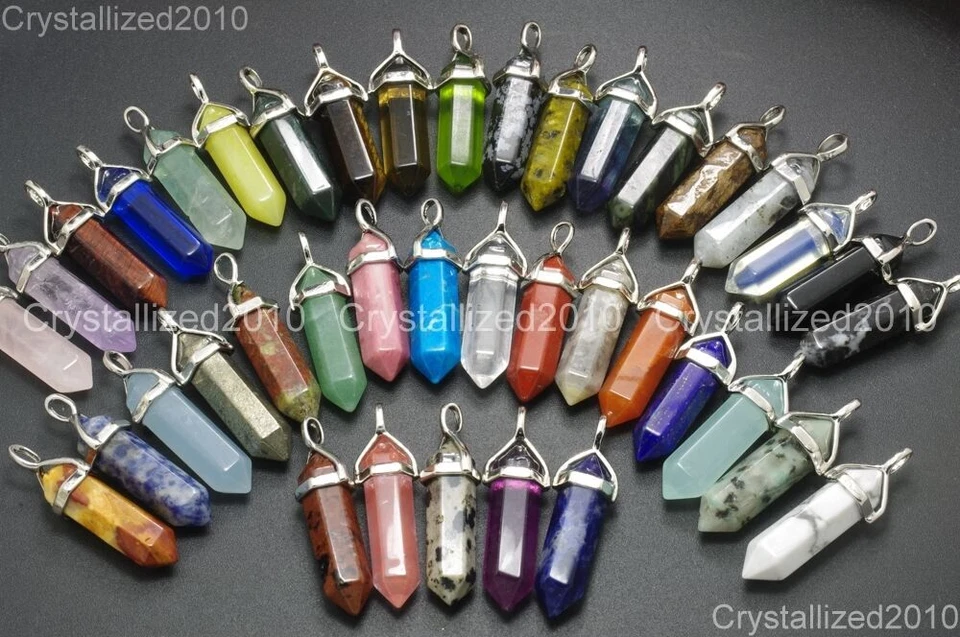 Perline di collane con ciondolo curativo Reiki Chakra a punta esagonale con... - Immagine 3 di 4