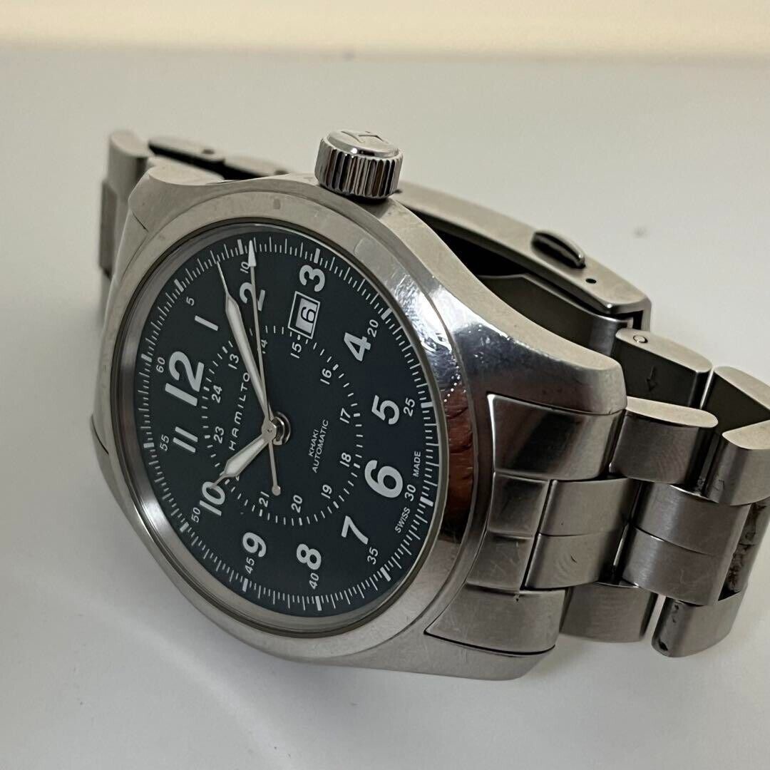 Hamilton Khaki Watch Automatic 42mm Men's Black Dial Swiss Hamilton Khaki Watch Automatic 42mm Men's Black Dial Swiss