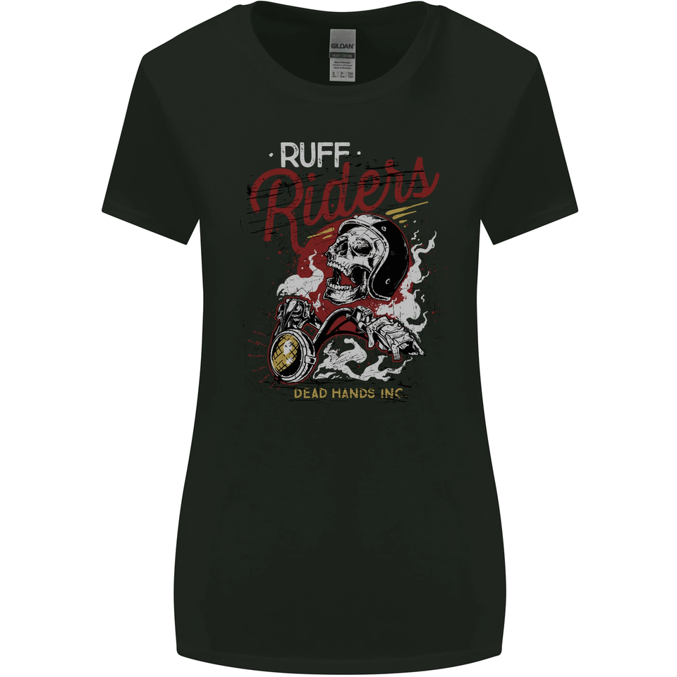 T-Shirt Femme Biker Ruff Riders Moto Large | eBay