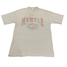 Vintage Myrtle Beach South Carolina SC Tee Shirt Beach USA Made L 90s Tourist