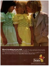 1979 Sears Print Ad, Here's Looking At You Kid Cute Suit Dresses Winnie the Pooh