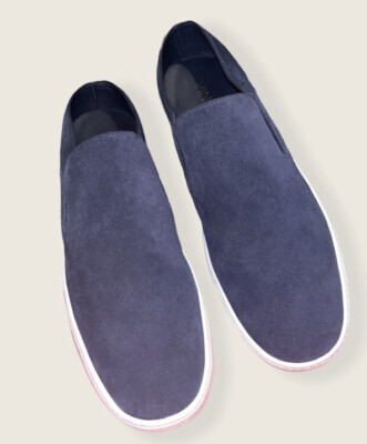 Vince Verrell Slip On Suede Shoes Size Men’s 9 Vince Verrell Navy Blue Suede Slip On | Mercari main image 4