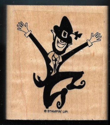 LEPRECHAUN KICK March Irish Holiday Pinch Proof word Stampin' Up! Rubber Stamp