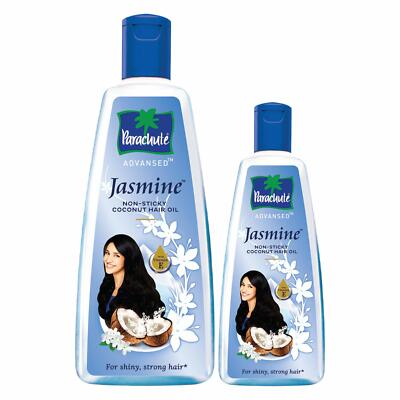 Parachute Advansed Jasmine,Non Sticky Coconut Hair Oil 400+90mlShiny,Strong Hair