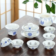 10 pz/lotto set da tè cinese kungfu porcellana Gaiwan porta tazza abbinata rete filtro