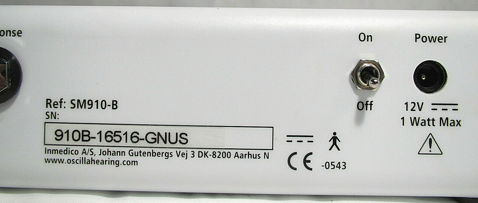 Oscilla Model SM910B Screening Audiometer For PARTS/ REPAIR eBay