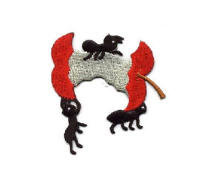 Embroidered Iron On Applique Patch Apple Ants Picnic Food BBQ 