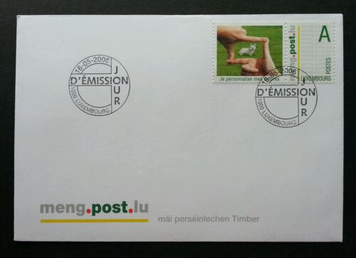 Luxembourg Personalised stamps 2006 Dog Pet Hand (stamp FDC) - Picture 1 of 5