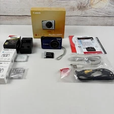Canon PowerShot A2200 BLUE 14.1 MP Digital Camera with Batteries Charger TESTED
