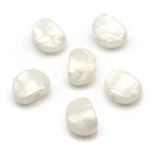6Pcs Guitar Tuning pegs Tuners Machine Head White Pearl Small Semicircle Buttons
