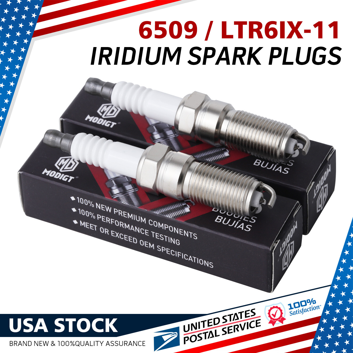 8pcs Fit for NGK GENUINE IRIDIUM IX SPARK PLUGS - LTR6IX-11 - Fit NGK 6509