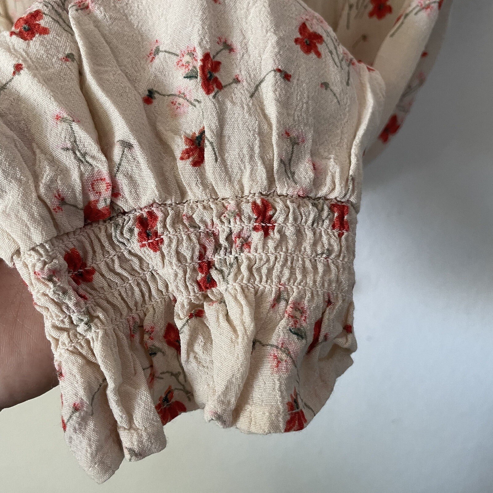 American Eagle AE Printed Button-Up Bubble Pink F… - image 9