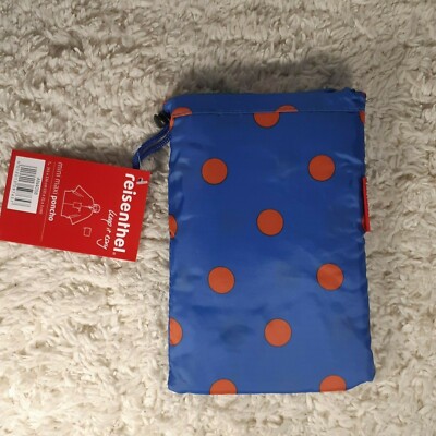 Reisenthel Mini Maxi Poncho Rain Poncho Cape Azure Dots AN4058 Folding One Size