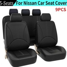 For Nissan Car Seat Covers Full Set Pu Leather 5-seats Front Rear Protector Pads For Nissan Car Seat Covers Full Set Pu Leather 5-seats Front Rear Protector Pads