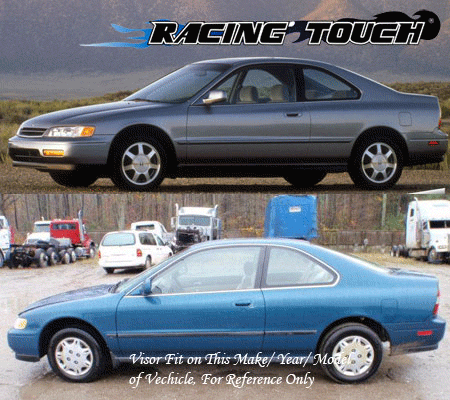 JDM Window Visor Deflector Out-Channel Light Tint 2pc For Honda Accord 2DR 94-97 - Picture 7 of 7