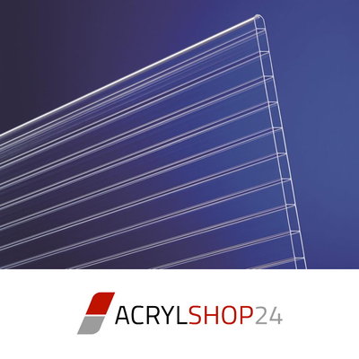 Stegplatten Doppelstegplatten Polycarbonat Longlife 16/32 Klar Hagelfest bis 4cm