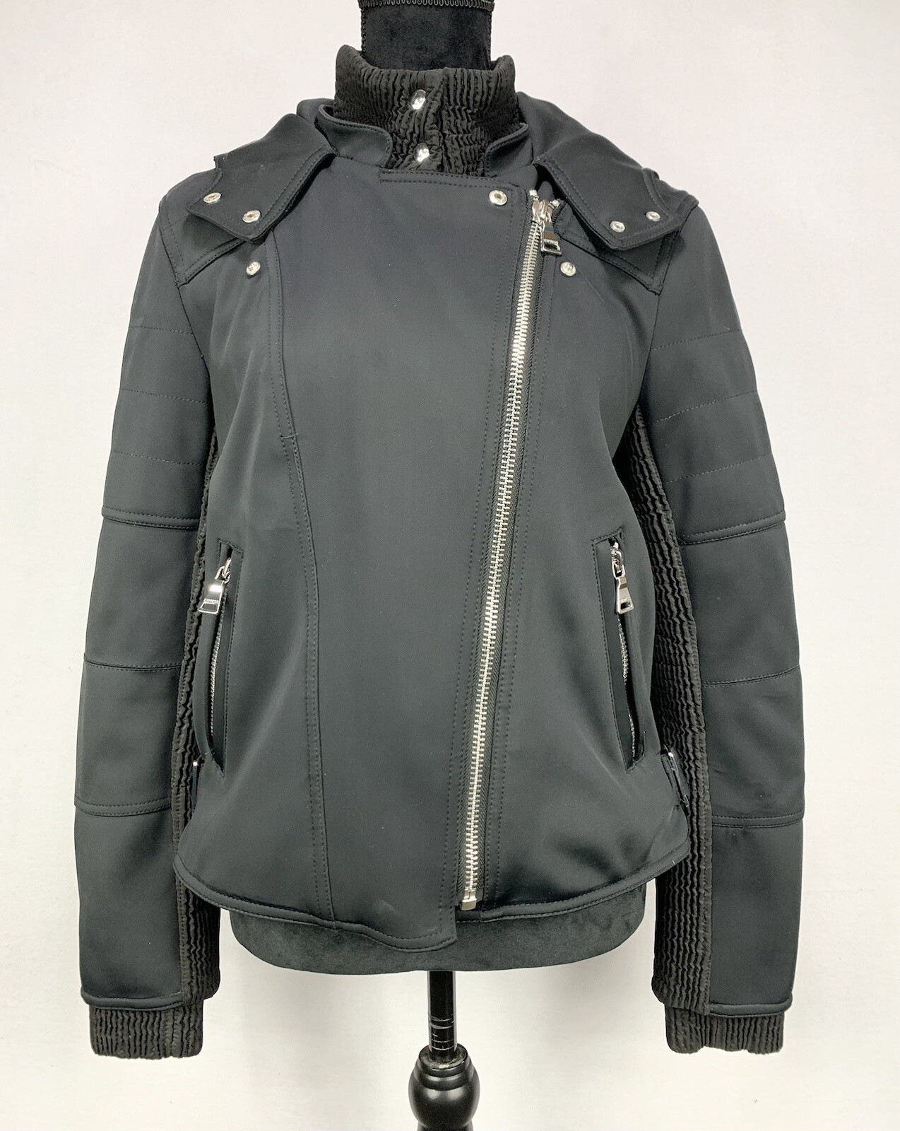 Express Women’s Medium Black Lined Motorcycle Bom… - image 2