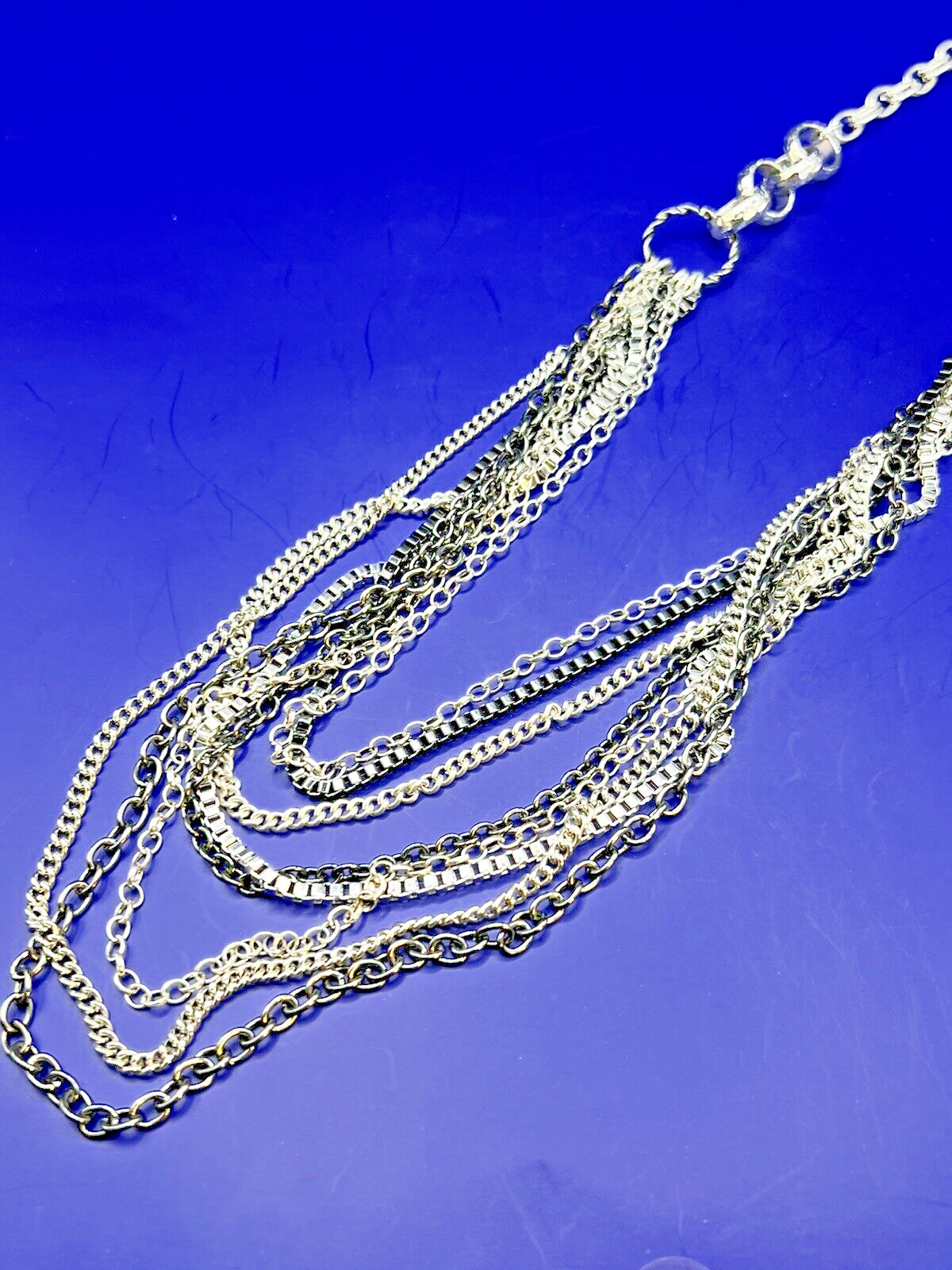 Extraordinary 34" Statement Necklace. Silver and … - image 4