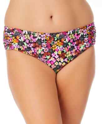California Waves Plus Size Side-Tab Bikini Bottom Size 0 (12-14) # U11 398 NEW