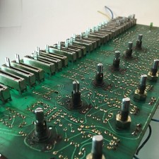 ROSS PCB Dual Pots, Pots, Sliders POWERED MIXER BOARD  vtg ROSS PC-6130 PARTS 