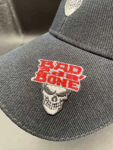 Bad 2Da Bone Hat Cap Adjustable Acrylic Curved Bill Skull - Picture 2 of 7