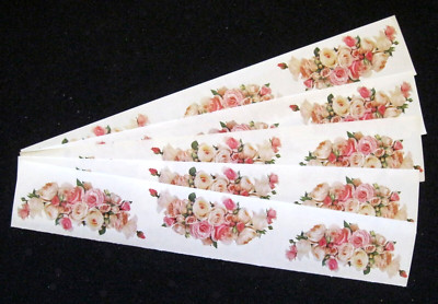 Mrs Grossman Vintage Five 2x12'' Design Line Sticker Sheets 'Rose Garland'
