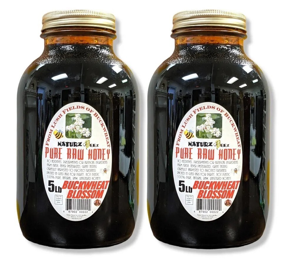 BUCKWHEAT HONEY 2-Pack 10 LBS 100% PURE RAW UNFILTERED HONEY