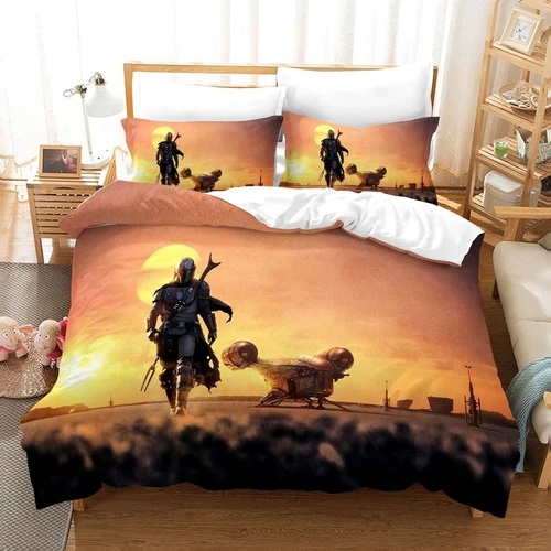 Yoda Bettwäsche Set Bettbezug Kissenbezug 135x200 200x200 220x240 Mandalorian DE - Bild 12 von 22