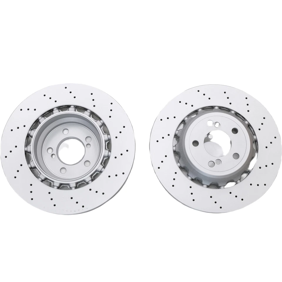 2×rotors rear drilled ventilated disc brake suitable for BMW F80 F82 F83 F87- Foto 2 de 4