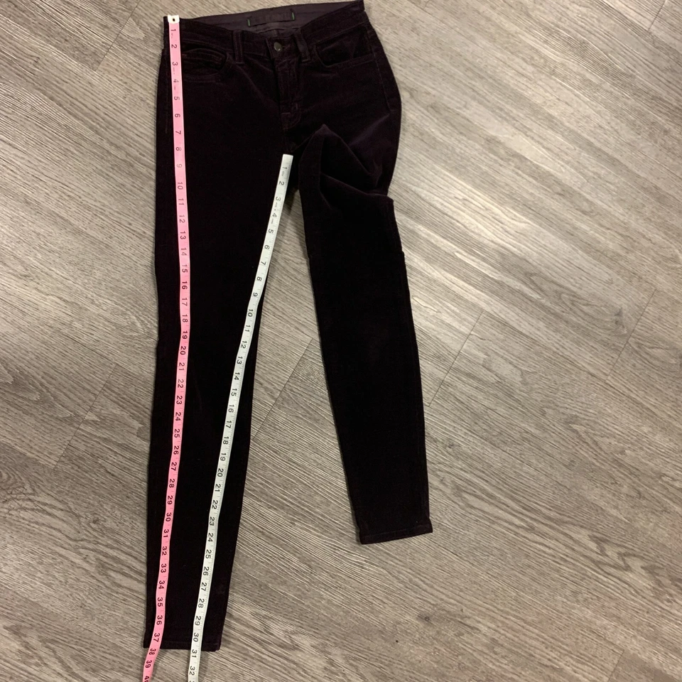 Pantalones de pana morera de pierna ajustada marca J para mujer 25 tiro medio elásticos tobillo  Foto 4 de 4