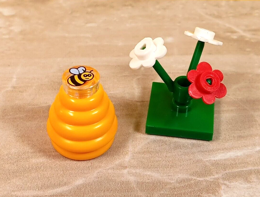 LEGO Beehive Flower Set Lot Honey Maker Bee Hive Round Standard