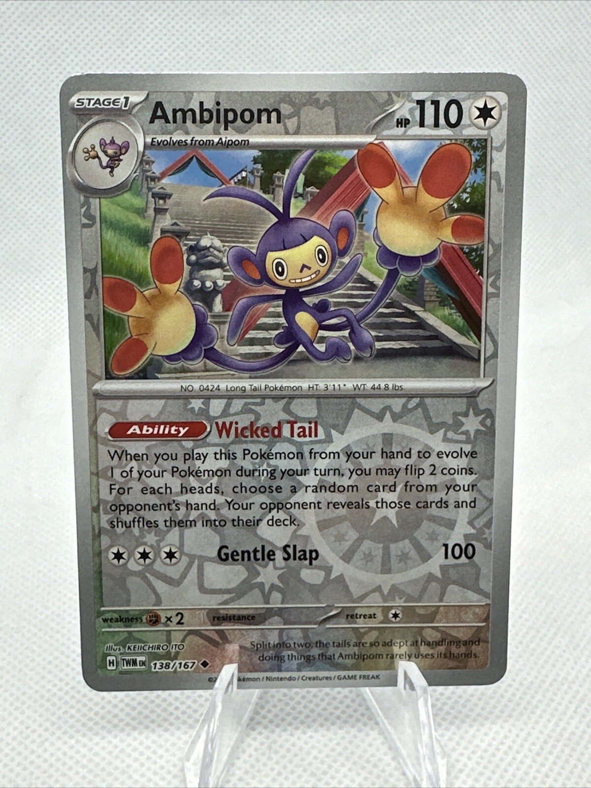 Ambipom 146/182 REVERSE HOLO - Paradox Rift - Pokemon TCG Card - NM/MINT
