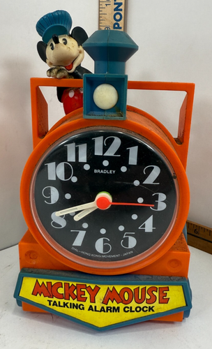 Mickey Mouse Bradley Talking Alarm Clock Choo Choo