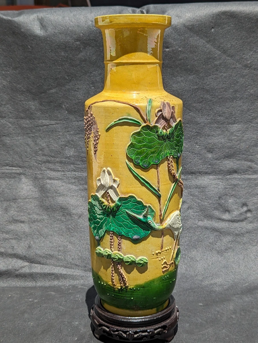陶瓷黄色1900-1940 中国古董花瓶| eBay