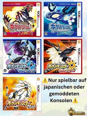 Pokemon 3DS Rubin Alpha Saphir Sonne Ultra Sonne Mond -NEU BESCHREIBUNG LESEN 