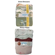 Carter's Infant Boy's 4 Pack Short Sleeve Snap Body Suits