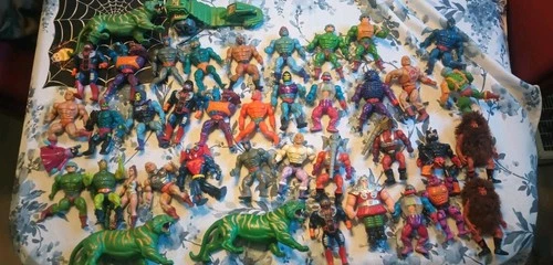 Vintage 1980s MOTU He-Man Masters Universe HUGE Lot Figures Parts Mattel