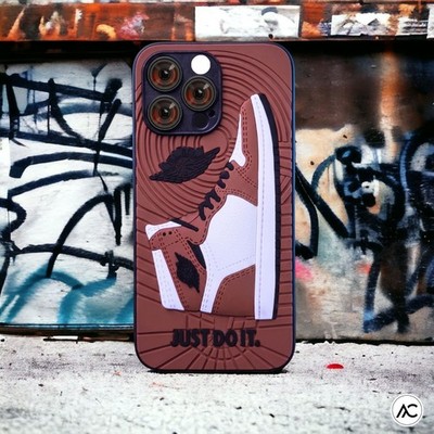 3D Sneaker-Inspired iPhone Brown Case Streetwear Hypebeast Shockproof Cover