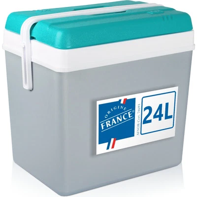 STIMO Kühlbox 24L Kühltasche Camping Thermo Cool Box Isolier Tasche Grau Kunststoff