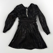 Heart & Heels Little Black Cocktail Dress Women Size L Cut Out Sides Long Sleeve