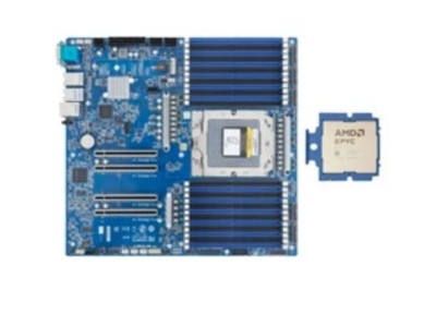 Gigabyte MZ33-AR1 Motherboard With AMD EPYC 9755 ES SP5 128C/256T 1.9-2.7GHz CPU